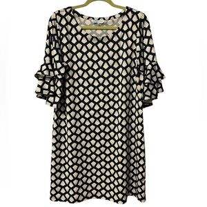Escapada Living Navy White Dress Large Like New
